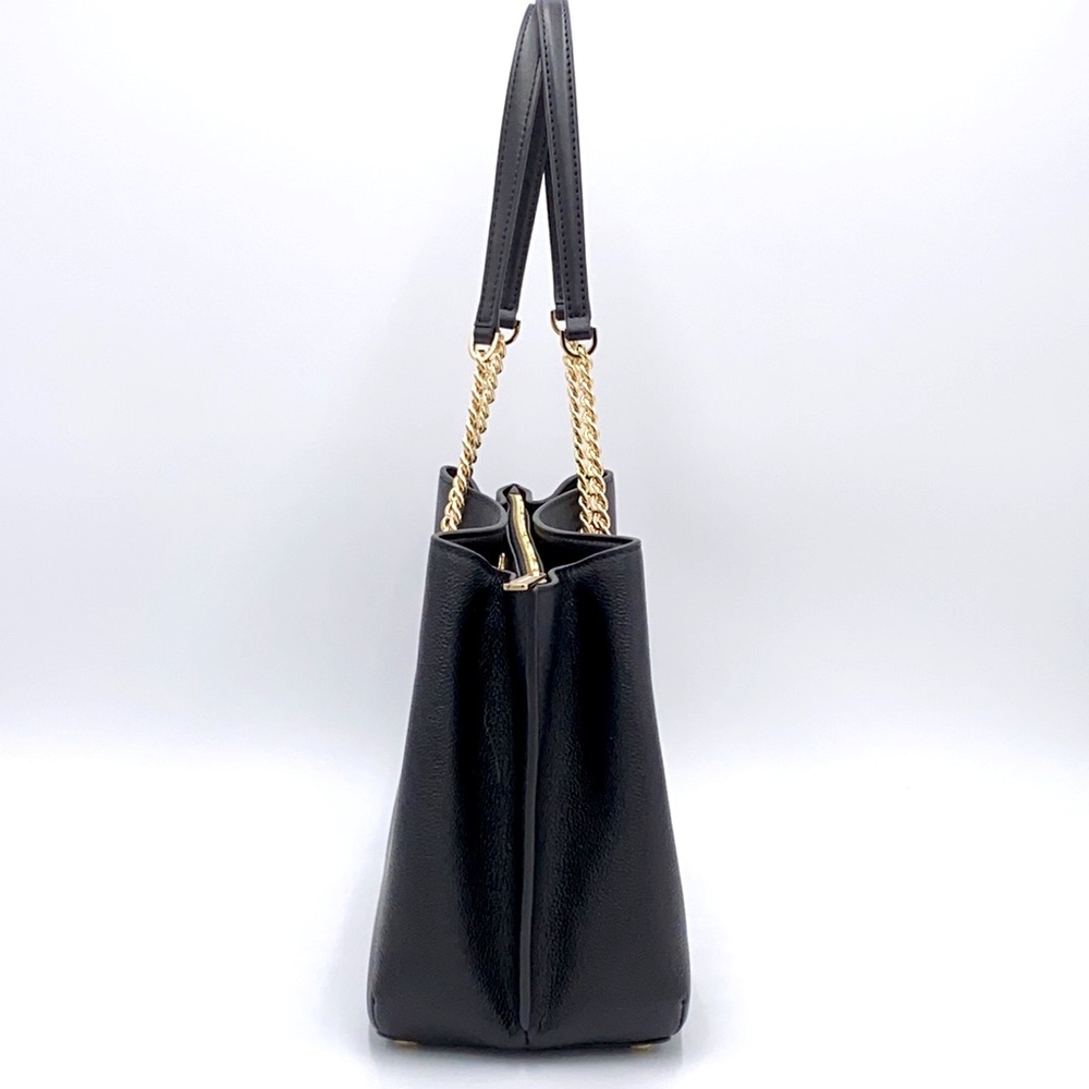 MICHAEL KORS TEAGEN LG LONG DROP SATCHEL BLACK - Picture 5 of 16